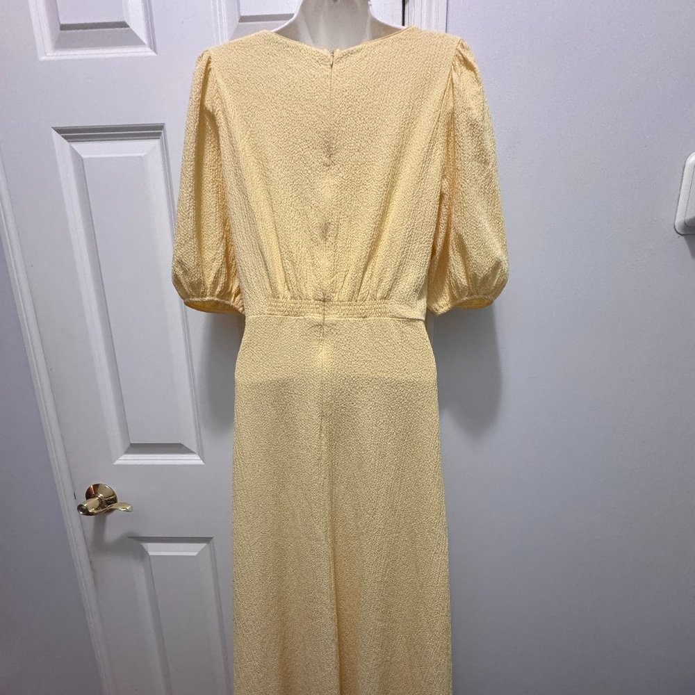 Lulu's size s light yellow puff sleeve dress - Picture 3 of 8